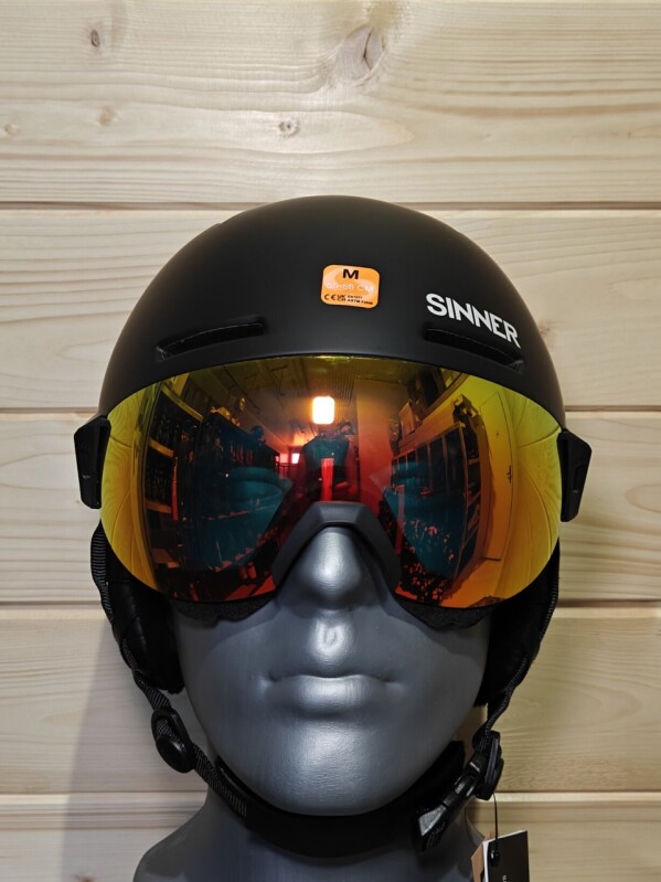 PRILBA SINNER MONTBLANC VISOR MATTE BLACK 55-58CM